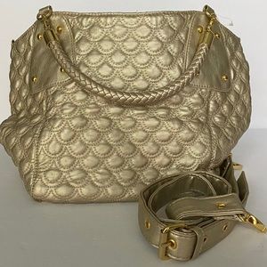 Quilted gold purse/bag